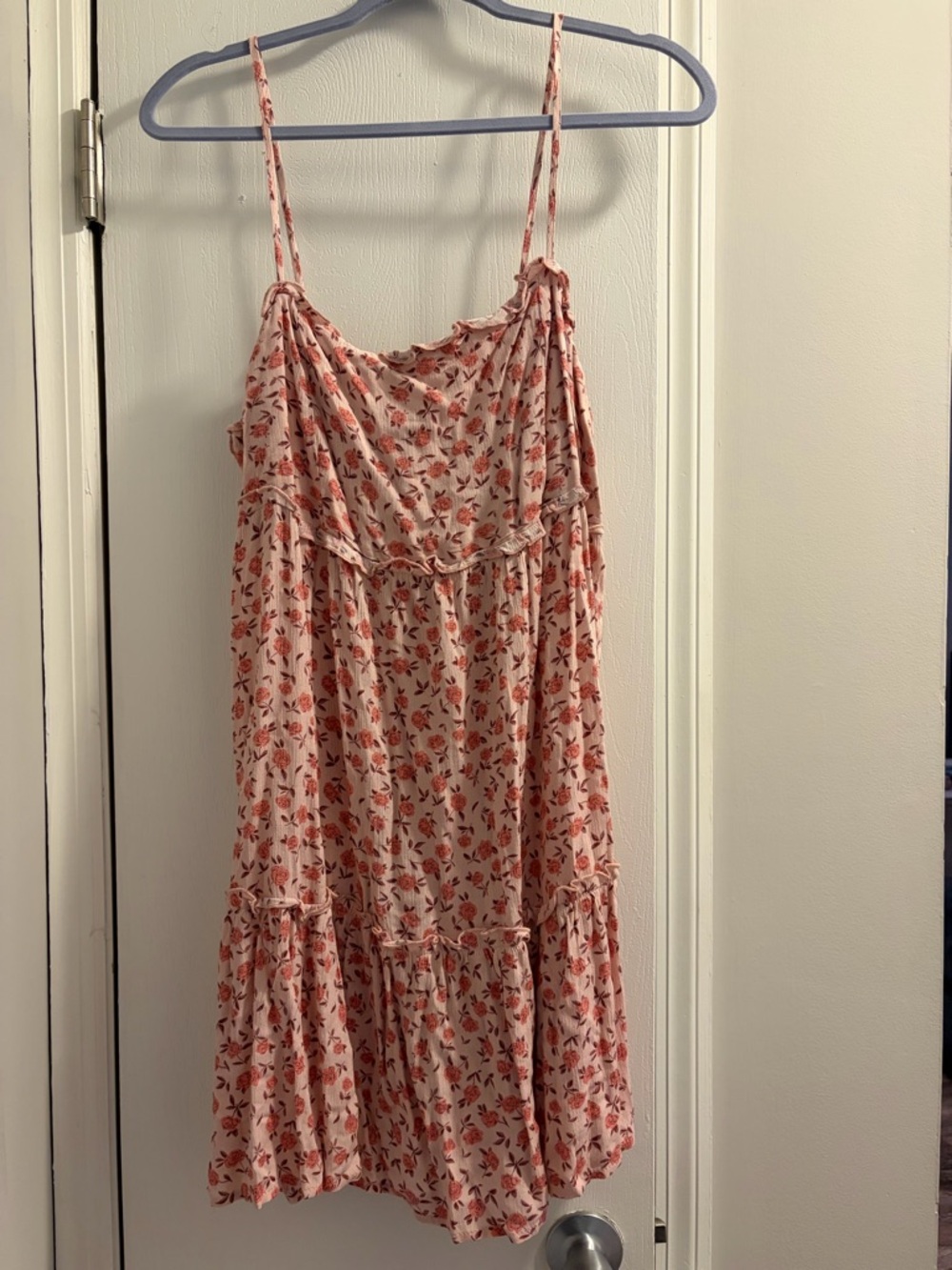 La Hearts Dusty Pink Floral Smocked Tank Dress